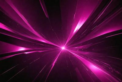 The primary subject of the image is a bright pink light, which appears to be a neon light or a light source. The setting is a dark room, and the visual style is a close-up of the light source. The colors and mood of the image are predominantly pink, creating a warm and vibrant atmosphere.
