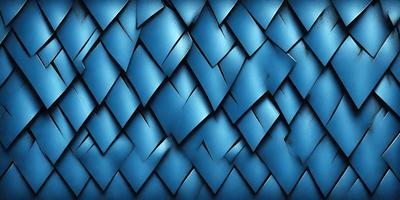 The primary subject of the image is a blue, textured surface with a pattern resembling a fish scale. The setting is a blue background, and the visual style appears to be a digital art or illustration. The dominant colors are blue and black, creating a calm and serene atmosphere.