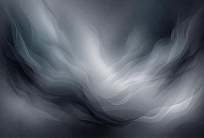 The primary subject of the image is a large, swirling mass of clouds. The setting is a dark, cloudy sky, which creates a dramatic and moody atmosphere. The visual style is a combination of photo and digital art, as the clouds are depicted in a way that resembles a painting or drawing. The colors are predominantly dark and gray, with some white clouds, which contribute to the overall mood of the image.