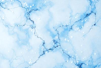 The primary subject of the image is a blue and white swirling pattern, which appears to be a digital art or illustration. The setting is a blue and white background, possibly a wall or a surface. The visual style is digital, and the colors and mood are predominantly blue and white, creating a calm and serene atmosphere.