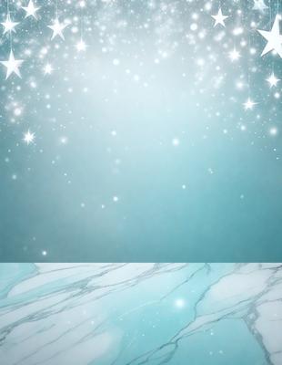 The primary subject of the image is a blue background with a starry pattern. The setting is a night sky, and the visual style is digital art. The dominant colors are blue and white, creating a serene and peaceful atmosphere.