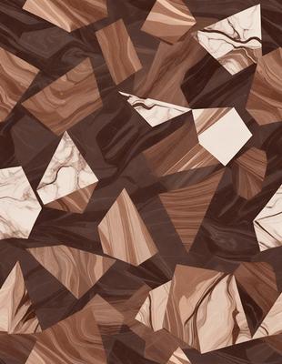 The primary subject of the image is a marble-like pattern, which is a digital artwork. The setting is a brown and white marble-like surface, and the visual style is a combination of digital art and a pattern. The dominant colors are brown and white, and the overall atmosphere is elegant and sophisticated.