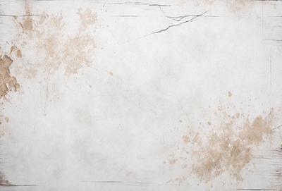 The primary subject of the image is a white wall with a brown stain on it. The setting is a room with a white wall, and the visual style is a photo. The colors and mood of the image are predominantly brown and white, giving it a somewhat aged or worn appearance.