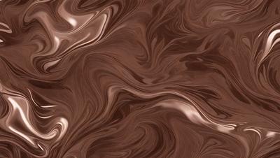 The primary subject of the image is a brown, swirling pattern on a surface. The setting appears to be a close-up of the pattern, possibly on a wall or a piece of furniture. The visual style of the image is a combination of a photo and a digital art, illustration, or drawing. The dominant colors in the image are brown and beige, creating a warm and earthy atmosphere.