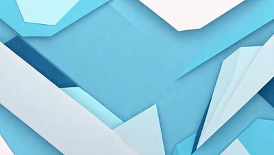 The primary subject of the image is a blue and white geometric pattern. The setting is a white background, and the visual style is a digital art or illustration. The dominant colors are blue and white, creating a calm and soothing atmosphere.