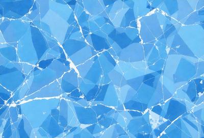 The primary subject of the image is a blue and white marble-like pattern. The setting is a blue background, which creates a visually appealing contrast with the pattern. The visual style is a combination of a photo and digital art, as it appears to be a close-up of the pattern, but the colors and mood are predominantly blue and white, giving the image a clean and elegant appearance.