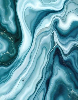 The primary subject of the image is a close-up of a blue and white marbled stone. The setting is a natural environment, with the stone being the main object of focus. The visual style is a close-up of the stone, showcasing its intricate patterns and textures. The colors and mood of the image are predominantly blue and white, creating a serene and calming atmosphere.