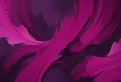 The primary subject of the image is a purple painting with a swirling design. The setting is a dark background, which contrasts with the vibrant purple color of the painting. The visual style appears to be a digital art or illustration, as the swirling design and the overall composition suggest a creative and artistic approach. The dominant colors in the painting are purple and pink, creating a warm and inviting atmosphere.