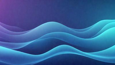 The primary subject of the image is a blue wave, which is the main focus of the scene. The setting is a blue background, which creates a serene and calming atmosphere. The visual style is a digital art, as the wave is depicted in a digital manner. The dominant colors are blue, which creates a sense of tranquility and relaxation.