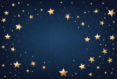 The primary subject of the image is a blue starry background with a large number of stars scattered throughout the sky. The setting is a dark, star-filled night sky, creating a sense of depth and mystery. The visual style is a combination of a photo and digital art, as the image is a close-up of the starry background, with the stars appearing as a pattern or texture. The colors and mood of the image are predominantly dark and moody, with the blue background and the stars creating a sense of wonder and