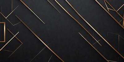 The primary subject of the image is a close-up of a black background with gold lines or stripes. The setting is a dark room, and the visual style appears to be a digital art or illustration. The dominant colors are black and gold, creating a bold and striking atmosphere.