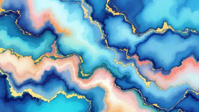 The primary subject of the image is a colorful, abstract art piece featuring a blue and yellow color scheme. The setting is a blue and yellow background, which complements the artwork. The visual style is a combination of digital art and illustration, creating a unique and vibrant appearance. The colors and mood of the image are lively and energetic, with the blue and yellow hues evoking a sense of movement and dynamism.