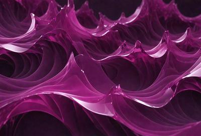 The primary subject of the image is a purple, glass-like substance that appears to be a combination of a purple liquid and a purple, glass-like material. The setting is a dark background, which contrasts with the purple substance. The visual style is a close-up of the purple substance, showcasing its unique texture and appearance. The colors and mood of the image are predominantly purple, creating a sense of depth and intrigue.