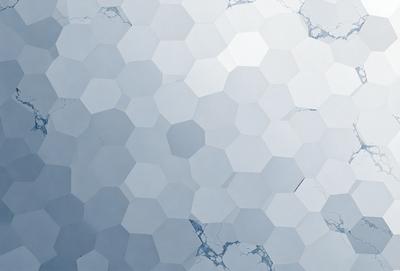 The primary subject of the image is a close-up of a white and blue patterned surface, which appears to be a marble or stone tile. The setting is a white and blue patterned surface, which is likely a marble or stone tile. The visual style of the image is a close-up of the patterned surface, which gives a detailed view of the white and blue pattern. The colors and mood of the image are predominantly white and blue, creating a clean and modern atmosphere.