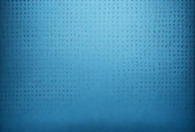The primary subject of the image is a blue wall with a pattern of hearts. The setting is a room with a blue background, and the visual style is a patterned wallpaper. The dominant colors are blue and white, creating a calm and soothing atmosphere.