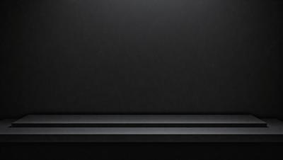 The primary subject of the image is a black background with a white line. The setting is a dark room, and the visual style is a simple, monochromatic design. The colors and mood are predominantly dark and moody, with the black background and white line creating a stark contrast.