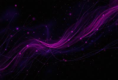 The primary subject of the image is a purple and pink nebula, which is the main object, scene, or focus of the image. The setting or background is a dark, star-filled sky, which provides a contrasting environment for the nebula. The visual style of the image is a digital art or illustration, as it is a creative representation of the nebula. The dominant colors of the image are purple and pink, which give the scene a vibrant and lively atmosphere.