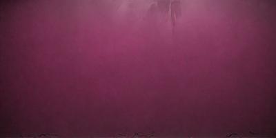 The primary subject of the image is a purple background with a pinkish hue. The setting appears to be a foggy or misty environment. The visual style of the image is a combination of a photo and a digital art or illustration. The dominant colors in the image are purple and pink, creating a moody and atmospheric mood.