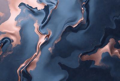 The primary subject of the image is a blue and pink swirling pattern, which appears to be a digital art or illustration. The setting is a dark blue background, and the visual style suggests a modern and artistic approach. The dominant colors are blue and pink, creating a vibrant and lively atmosphere.