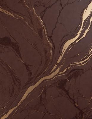 The primary subject of the image is a marble countertop with a gold-colored design. The setting is a kitchen, and the visual style is a close-up of the marble countertop. The colors and mood of the image are warm and elegant, with the gold accents adding a touch of luxury to the marble surface.