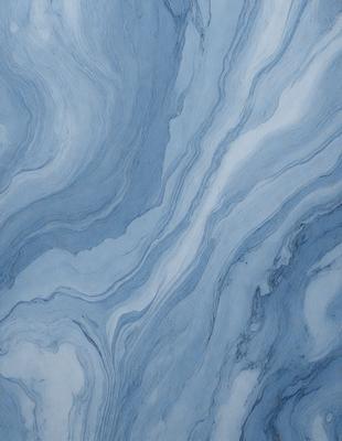The primary subject of the image is a blue and white marbled surface, which appears to be a wall or a piece of art. The setting is a room with a blue and white color scheme. The visual style is a close-up of the marbled surface, showcasing its intricate patterns and textures. The colors and mood of the image are predominantly blue and white, creating a calm and serene atmosphere.