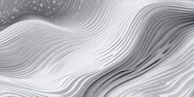 The primary subject of the image is a large, curved, and textured surface, which appears to be a piece of art or a sculpture. The setting is a white background, which contrasts with the artwork, emphasizing its shape and texture. The visual style is a combination of photo and digital art, creating a unique and intriguing appearance. The colors and mood of the image are predominantly white, giving it a clean and minimalist feel.