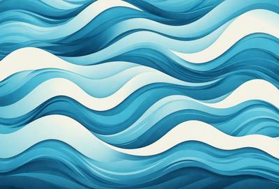 The primary subject of the image is a blue and white wave pattern. The setting is a blue and white ocean, with the waves creating a visually appealing and dynamic scene. The visual style of the image is a combination of digital art and illustration, showcasing the intricate details of the wave pattern. The dominant colors in the image are blue and white, creating a calming and serene atmosphere.