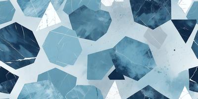 The primary subject of the image is a blue and white pattern, which appears to be a digital art or illustration. The setting is a blue and white surface, possibly a wall or a piece of artwork. The visual style is modern and abstract, with a focus on the blue and white color scheme. The colors and mood of the image are calming and serene, with a sense of depth and intricacy in the pattern.