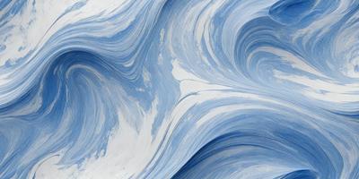 The primary subject of the image is a blue and white swirl pattern, which appears to be a digital art or illustration. The setting is a white and blue background, creating a visually appealing contrast. The visual style is modern and artistic, with the swirl pattern being the main focus of the image. The colors and mood of the image are predominantly blue and white, giving it a clean and fresh appearance.
