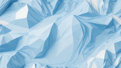 The primary subject of the image is a blue, geometric pattern. The setting is a white background, which provides a clean and minimalist appearance. The visual style is a combination of digital art and illustration, creating a unique and intricate design. The dominant colors are blue and white, giving the image a calm and soothing atmosphere.