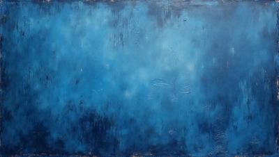 The primary subject of the image is a blue background with a few white spots. The setting is a blue sky, and the visual style appears to be a painting or drawing. The colors and mood of the image are predominantly blue and calm, creating a serene atmosphere.