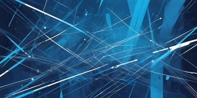 The primary subject of the image is a blue and white abstract art piece. The setting is a blue background, and the visual style is digital art. The colors and mood of the image are predominantly blue and white, creating a calm and serene atmosphere.