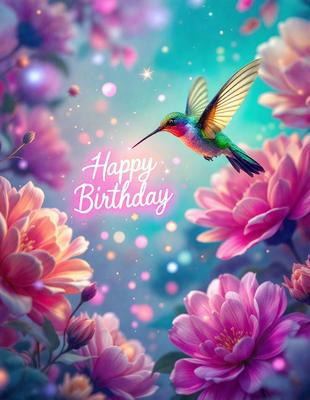 The primary subject of the image is a colorful butterfly flying in a pink flower garden. The setting is a vibrant and lush environment, with the butterfly flying over a field of pink flowers. The visual style of the image is a digital art or illustration, creating a whimsical and delightful atmosphere. The dominant colors in the image are pink and purple, which contribute to the overall mood of the scene.