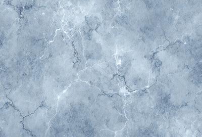 The primary subject of the image is a close-up of a marble wall with a blue tint. The setting is a room with a blue-gray marble wall, which serves as the background. The visual style is a close-up of the marble wall, showcasing its texture and details. The colors and mood of the image are predominantly blue and gray, creating a calm and sophisticated atmosphere.