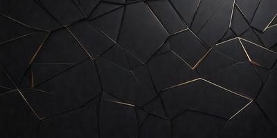 The primary subject of the image is a black and gold patterned surface, which appears to be a leather material. The setting is a close-up of the pattern, showcasing the intricate design. The visual style is a combination of a photo and digital art, as the pattern is both detailed and textured. The colors and mood of the image are predominantly black and gold, creating a sophisticated and elegant atmosphere.