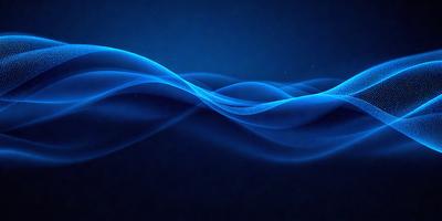 The primary subject of the image is a blue wave or ripple pattern. The setting is a dark background, which creates a contrast with the blue wave. The visual style is digital art, as the wave appears to be a digital representation of a wave. The dominant colors are blue and black, giving the image a calm and serene atmosphere.