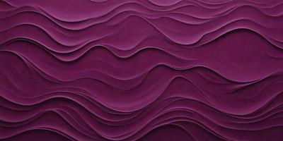 The primary subject of the image is a purple wall with a pattern of waves. The setting is a room with a purple wall, and the visual style is a close-up of the purple wall with waves. The dominant colors are purple and the overall atmosphere is calm and soothing.