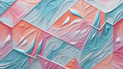 The primary subject of the image is a painting or drawing of a colorful, abstract design. The setting is a white surface, possibly a canvas or a wall, where the artwork is displayed. The visual style appears to be a combination of digital art and traditional painting techniques. The colors and mood of the image are vibrant and lively, with a focus on the artistic expression and creativity of the artist.