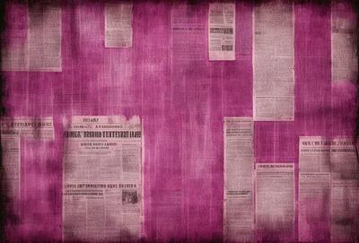 The primary subject of the image is a wall with a purple background. The setting is a room with a pink wall, and the visual style is a combination of a photo and a painting. The colors and mood of the image are predominantly purple and pink, creating a warm and inviting atmosphere.