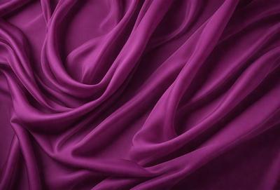 The primary subject of the image is a purple fabric, which is the main object, scene, or focus of the image. The setting or background is a purple curtain, and the visual style is a close-up of the purple fabric. The colors and mood of the image are predominantly purple, creating a calm and serene atmosphere.