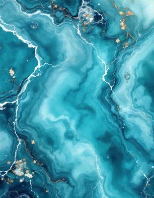 The primary subject of the image is a blue and white marble-like pattern. The setting is a blue and white marble-like surface, which could be a wall or a table. The visual style is a close-up of the marble-like pattern, showcasing its intricate details. The colors and mood of the image are predominantly blue and white, creating a calm and serene atmosphere.