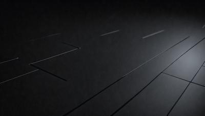 The primary subject of the image is a series of thin black lines, which are arranged in a pattern. The setting is a dark background, which contrasts with the lines, creating a visually striking scene. The visual style appears to be a combination of a photo and a drawing, with the lines having a slightly textured appearance. The overall atmosphere of the image is mysterious and intriguing, as the viewer is drawn to the lines and their arrangement.