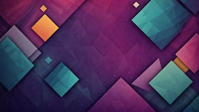 The primary subject of the image is a colorful, geometric pattern. The setting is a purple background, which adds to the overall visual style. The colors and mood of the image are vibrant and energetic, with a focus on the intricate patterns and shapes.