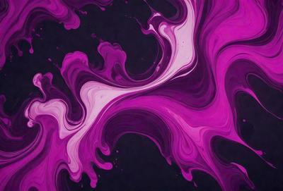 The primary subject of the image is a purple, swirling, and flowing pattern. The setting is a dark background, which contrasts with the vibrant purple color of the pattern. The visual style appears to be a digital art or illustration, as the pattern is intricate and detailed. The colors and mood of the image are predominantly purple, creating a sense of depth and intensity.