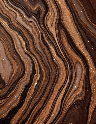 The primary subject of the image is a close-up of a marbled stone surface. The setting is a natural environment, with the stone surface being the main focus of the image. The visual style is a close-up, which emphasizes the intricate patterns and textures of the marbled stone. The colors and mood of the image are predominantly earthy tones, giving it a natural and organic feel.