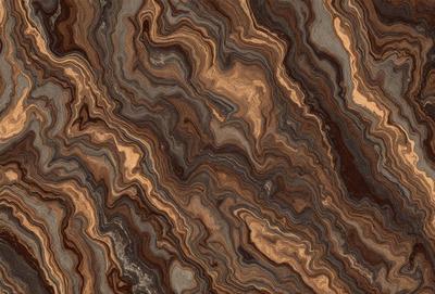 The primary subject of the image is a close-up of a wooden surface with a unique and intricate pattern. The setting is a natural environment, possibly a wooded area or a natural stone surface. The visual style appears to be a close-up of a textured surface, possibly a piece of wood or a natural stone. The colors and mood of the image are warm and earthy, with the wooden surface or natural stone providing a rich and natural backdrop.