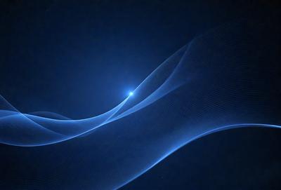 The primary subject of the image is a blue background with a white star. The setting is a dark, starry night, and the visual style is a digital art or illustration. The colors and mood are predominantly dark and moody, with the blue background and white star creating a sense of depth and contrast.