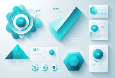 The primary subject of the image is a collection of various diagrams, charts, and graphs. These diagrams are displayed on a white background, and they are presented in a digital art style. The diagrams are focused on different aspects of technology, such as the internet, and they are accompanied by a variety of colors, including blue and green. The overall atmosphere of the image is informative and visually appealing.