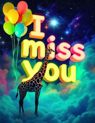 Primary subject: A giraffe with balloons around it.

Setting/background: A colorful, cloudy sky.

Visual style: Digital art.

Colors and mood: The image is bright and colorful, with a cheerful and playful atmosphere.