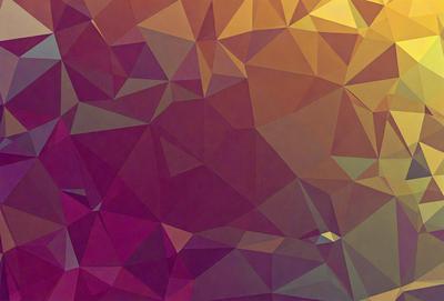The image is a close-up of a geometric pattern, featuring a mix of purple, pink, and yellow colors. The pattern is composed of triangles and other geometric shapes, creating a visually appealing and intricate design. The overall atmosphere of the image is vibrant and artistic, showcasing the beauty of the geometric pattern.